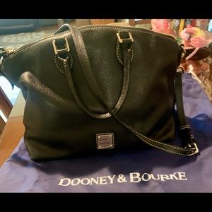 Dooney & Bourke black pebble leather satchel bag